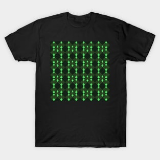 monochrome green abstract repeating pattern T-Shirt